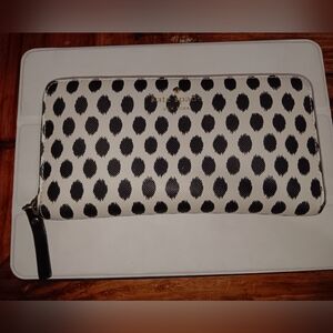Kate Spade Black and White Polka Dot Wallet
